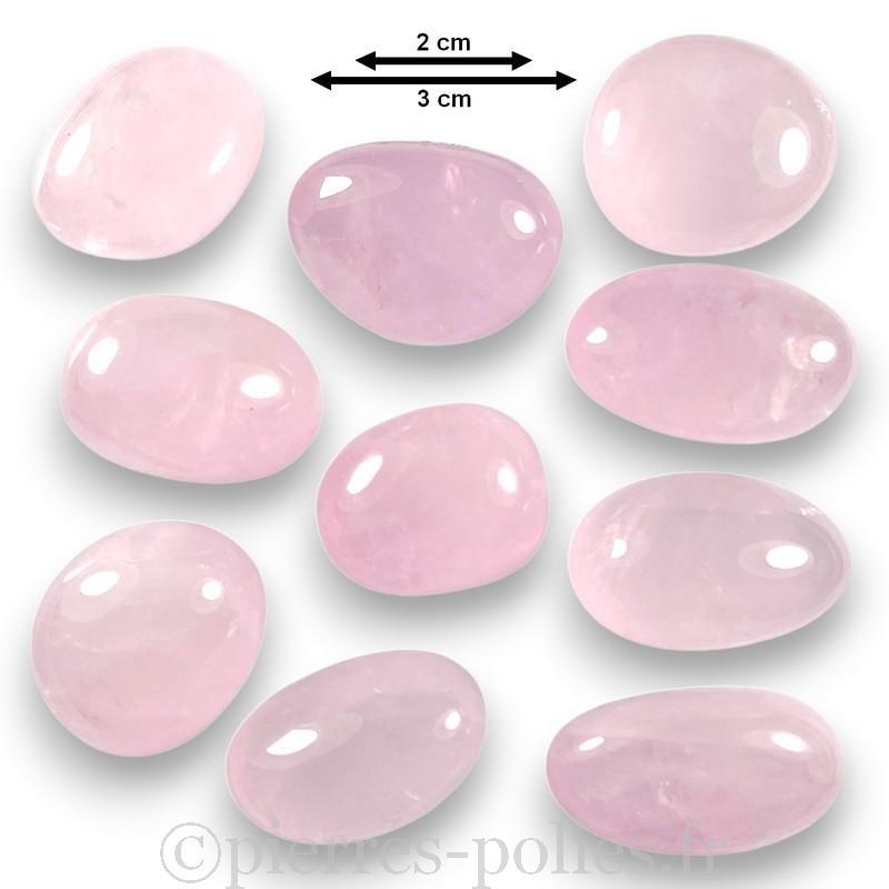 Quartz rose de Madagascar - Qualité Supérieure - Pierre roulée - Volume M (moyen)