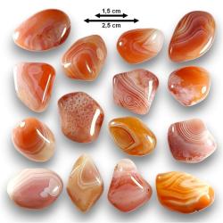 Agate abricot du Botswana - Qualité Supérieure - Pierre roulée - Volume S (Petit)