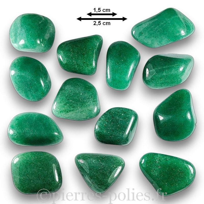 Aventurine verte d'Inde  - Qualité extra - Pierre roulée - Volume S (petit)