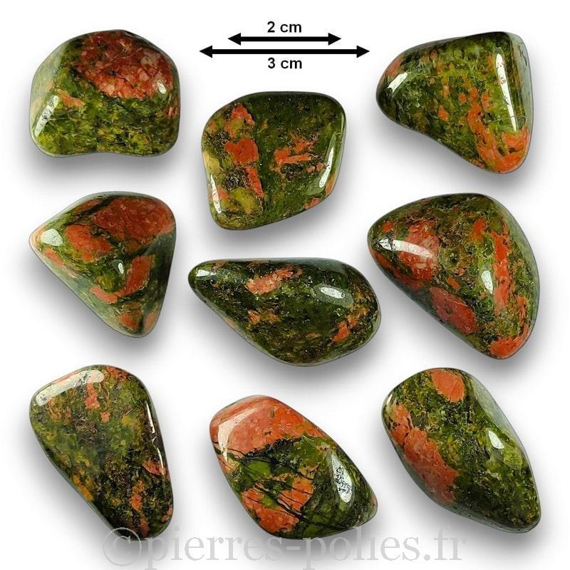 Unakite d'Afrique du sud  - Qualité supérieure - Pierre roulée - Volume M (moyen)