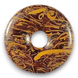 Donut en jaspe peau de serpent d'Inde - 30 mm