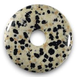 Donut en jaspe dalmatien du Mexique - 30 mm