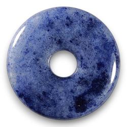Donut en quartzite bleue du Brésil - 30 mm